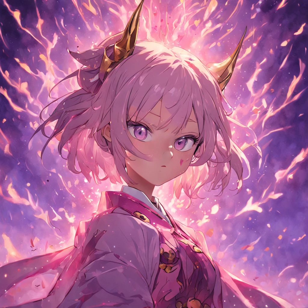 32K（tmasterpiece，k hd，hyper HD，32K）short detailed hair，Gold jewelry area in the back room，Flame Girl ，Yao Lang protector （realisticlying：1.4），Python pattern robe，Purple-pink tiara，Snowflakes fluttering，The background is pure，Hold your head high，Be proud，The nostrils look at people， A high resolution， the detail， RAW photogr， Sharp Re， Nikon D850 Film Stock Photo by Jefferies Lee 4 Kodak Portra 400 Camera F1.6 shots, Rich colors, ultra-realistic vivid textures, Dramatic lighting, Unreal Engine Art Station Trend, cinestir 800，Hold your head high，Be proud，The nostrils look at people