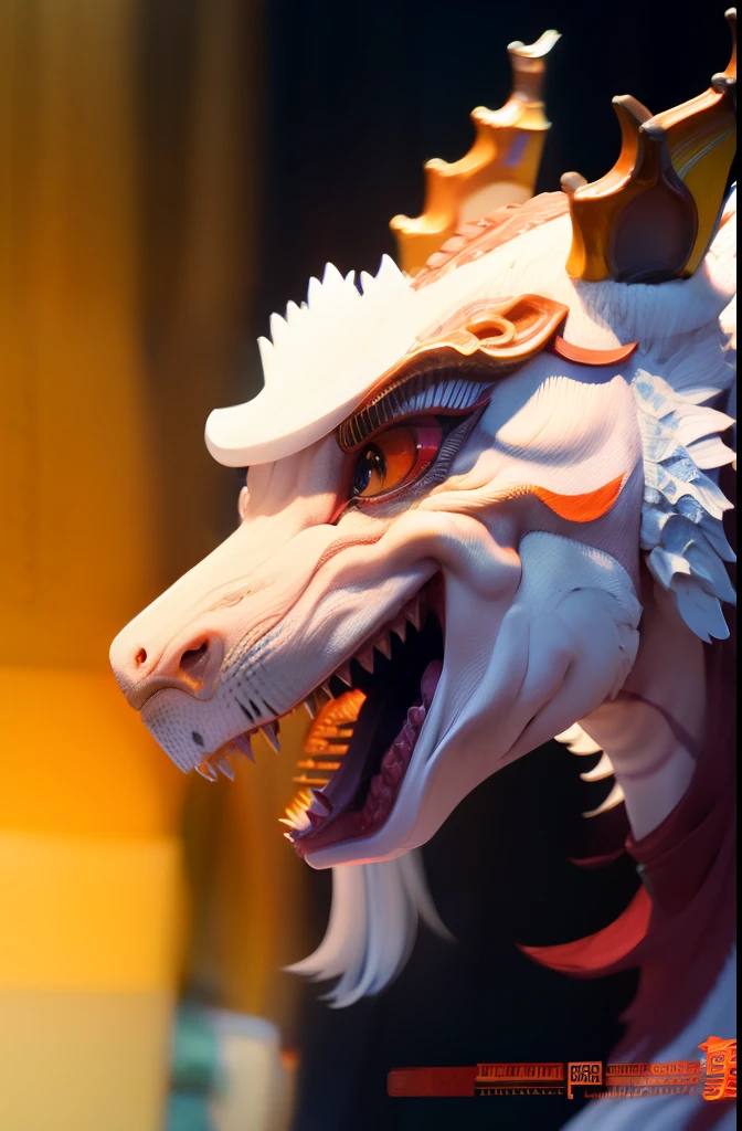 A Chinese dragon full of majesty, The head details come to life, Unique dragon body design, A profound person, The theme is combined with Chinese tradition