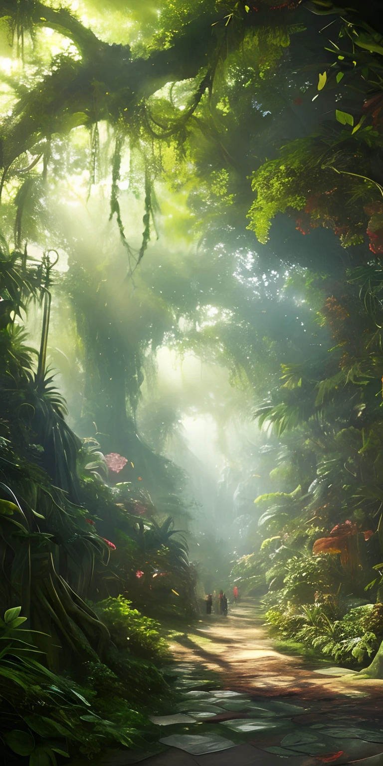 Digital illustration, Detailed and intricate, The dense jungle is full of exotic plants and animals, Sunlight shines through the canopy,Produces a mottled effect. In the style of Yoshitaka Amano and Hayao Miyazaki, Masterpiece, Proportional, Detailed, trending on artstationh, Beautiful lighting, Realistic, Intricate, Award-Awarded, 4K, highest quality
Award-winning, 4K digital painting in the style of Yoshitaka Amano. Detailed and intricate depiction of a zombie apocalypse, cleverly capturing the chaos and drama of the scene. Beautiful lighting and cinematic composition make this piece a true masterpiece, trending on artstationh