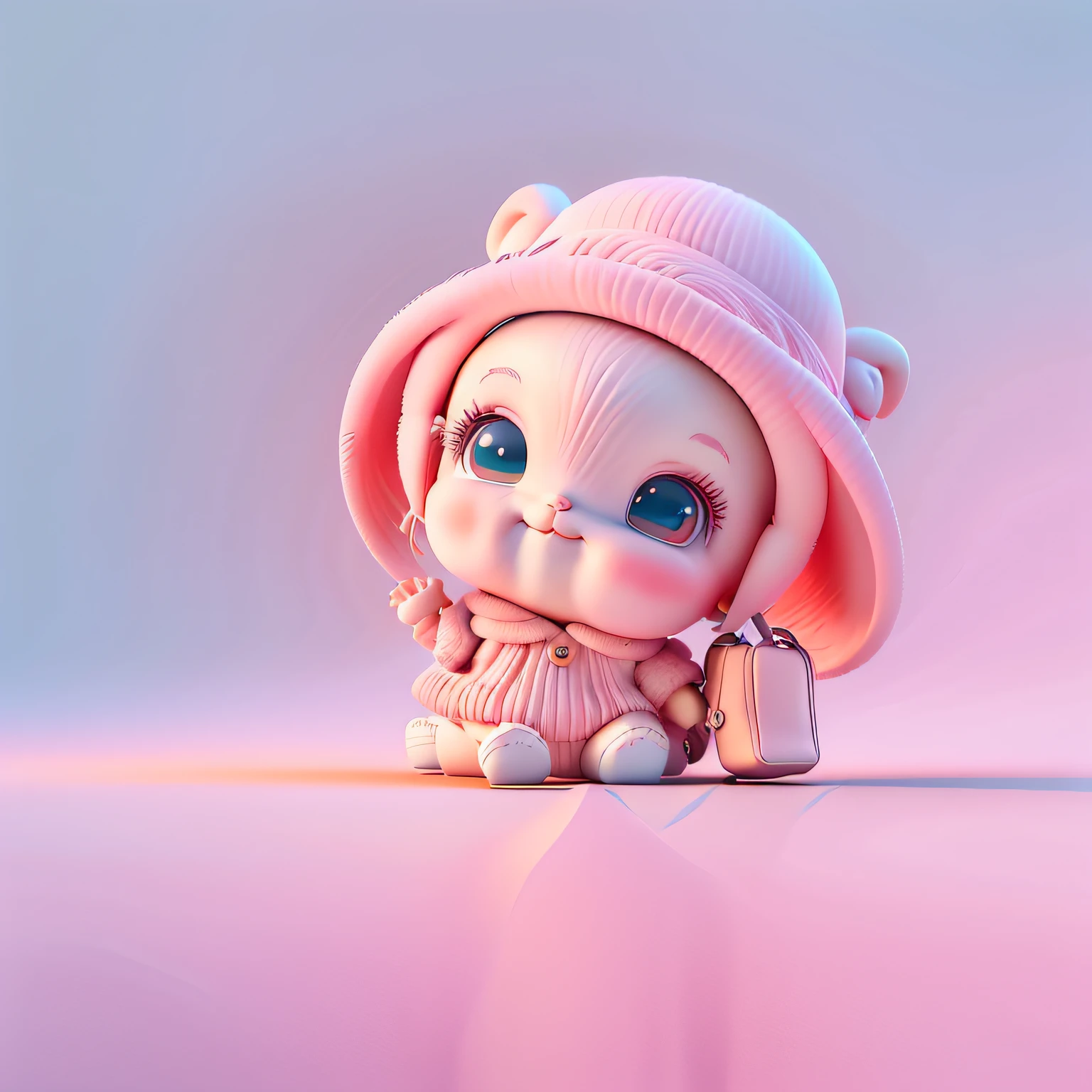 Cartoon girl in hat and pink dress, Cartoon Cute, tchibi, Cute girl, She drooled，Ruan cute vtuber, Cute cartoon, Cute woman, Cute cartoon character, Cute cartoon style, wearing a cute hat, adorable expression, She wears a cap, Cute:2, cute character, Girl, chibi girl,