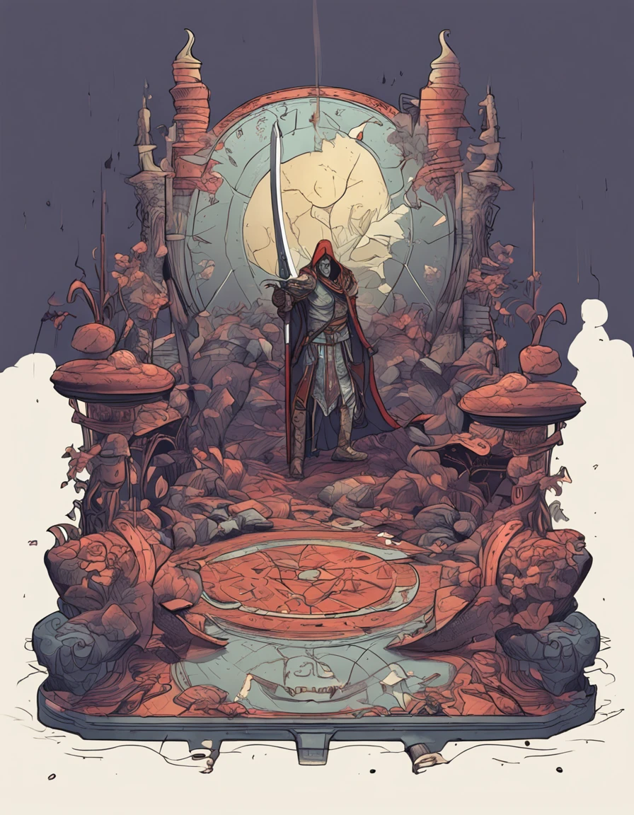 A detailed sword, Lying on the floor