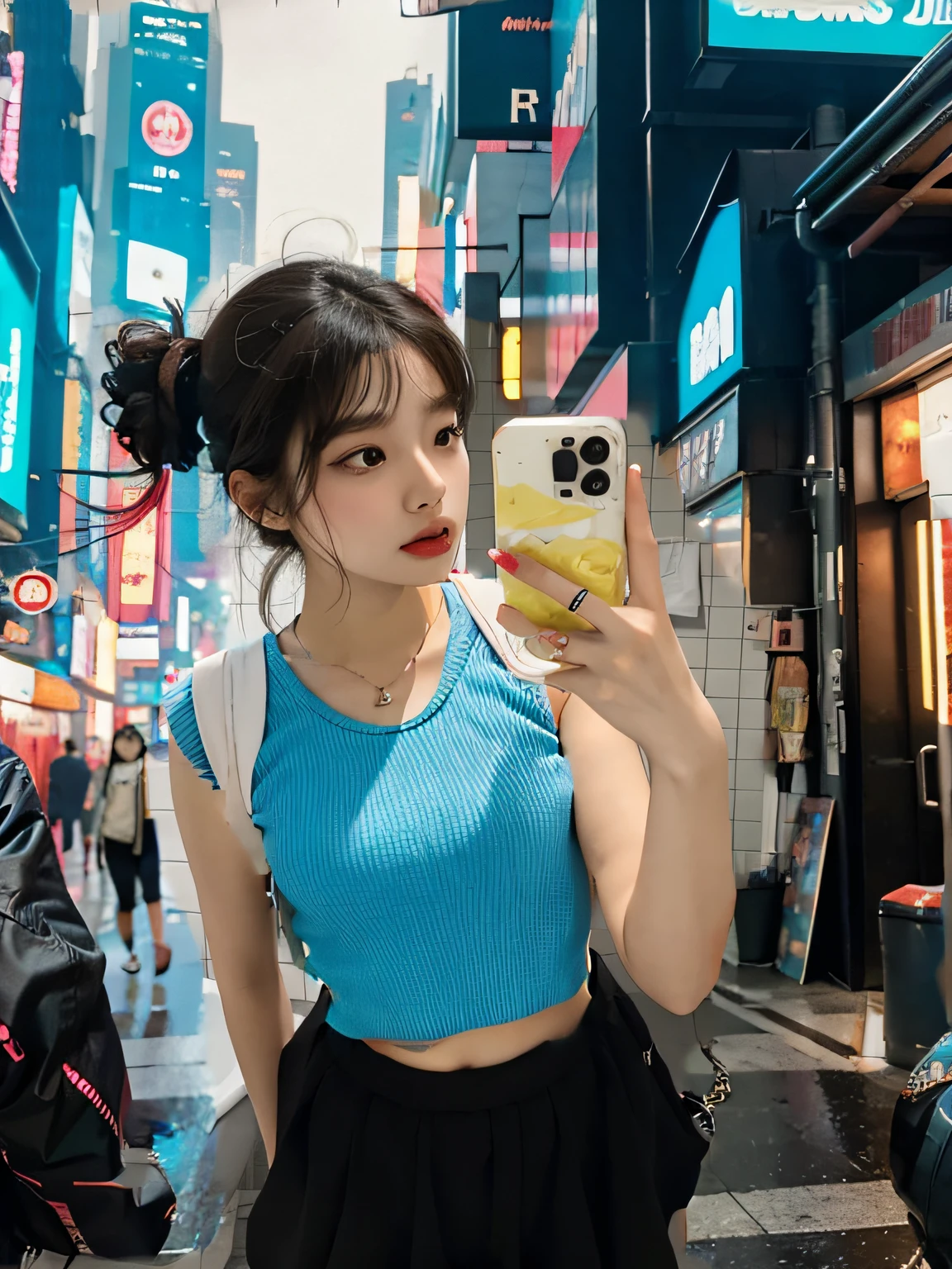Trendy blue clothes