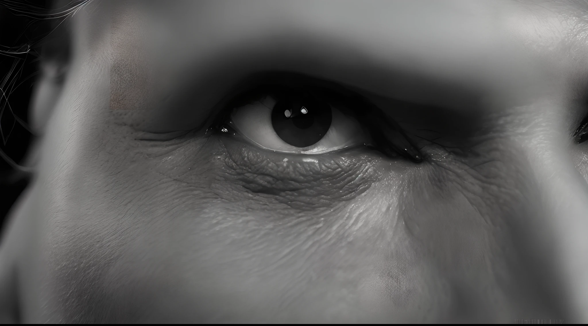 A close up of a devil, monotone color pallete, 50 Mm lens, epic, artistic, cinematic lighting, photorealistic