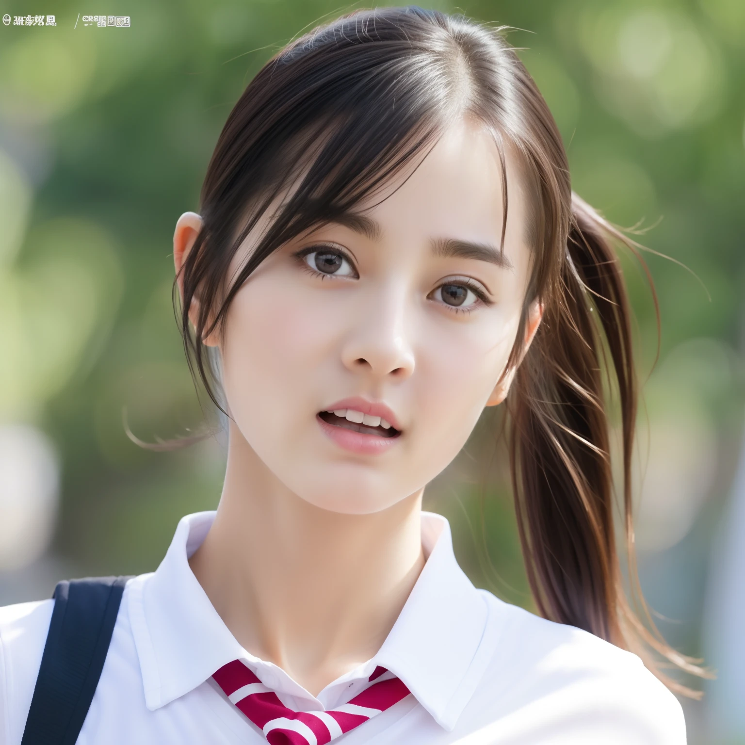 Running pose, schoolgirl uniform, naked, small hard silver , large tits, (8k, RAW photo, photorealistic:1.1), detailed face