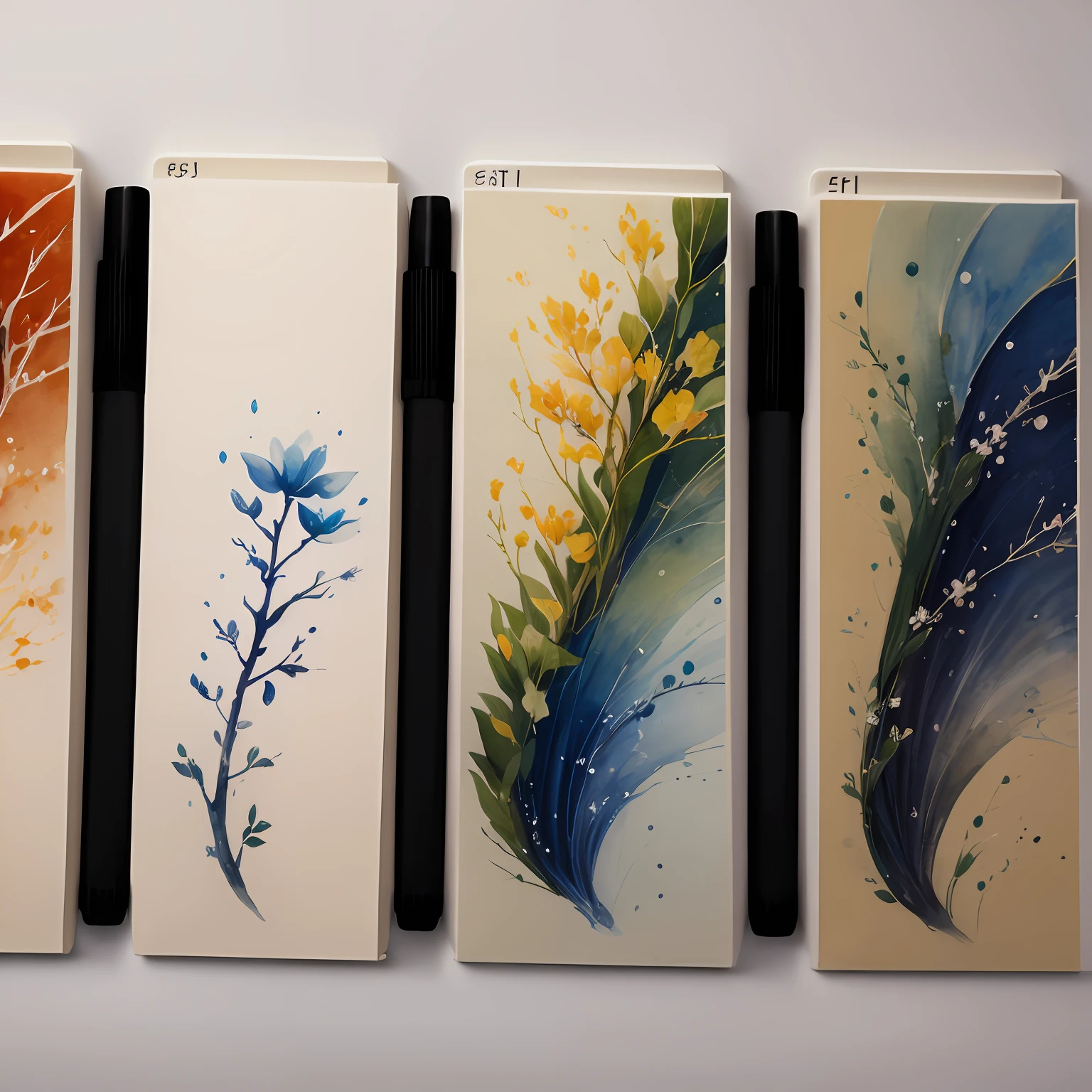 The Changing of the Four Seasons、aquarelle --auto