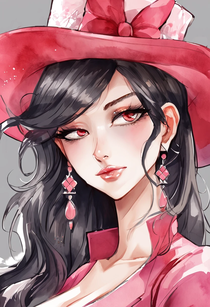 Hina from ONE PIECE,long hair, dark-red suit, pink hair, black gloves, lipstick, makeup, ((slim girl, medium breasts)), epaulettes, (cigarette in mouth, sunglasses on head), pants, coat, suit, colorful, stylish,hyperdetailed, character concept art,beaty girl,2.5D,beautifulface,ultra-detailed face, fulllength ,dynamic angle,high senseillustration, masterpiece,8k wallpaper.perfect surreal composition, bestquality