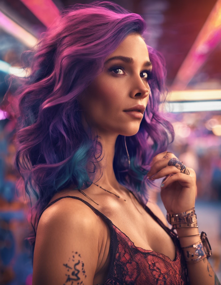 A girl with tattoos