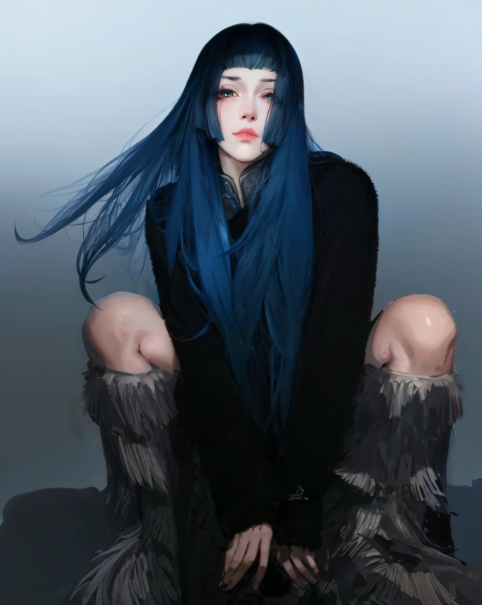 Sense of line，Royal sister face， Anime style portrait, Anime style illustration, style digital painting, anime styled digital art