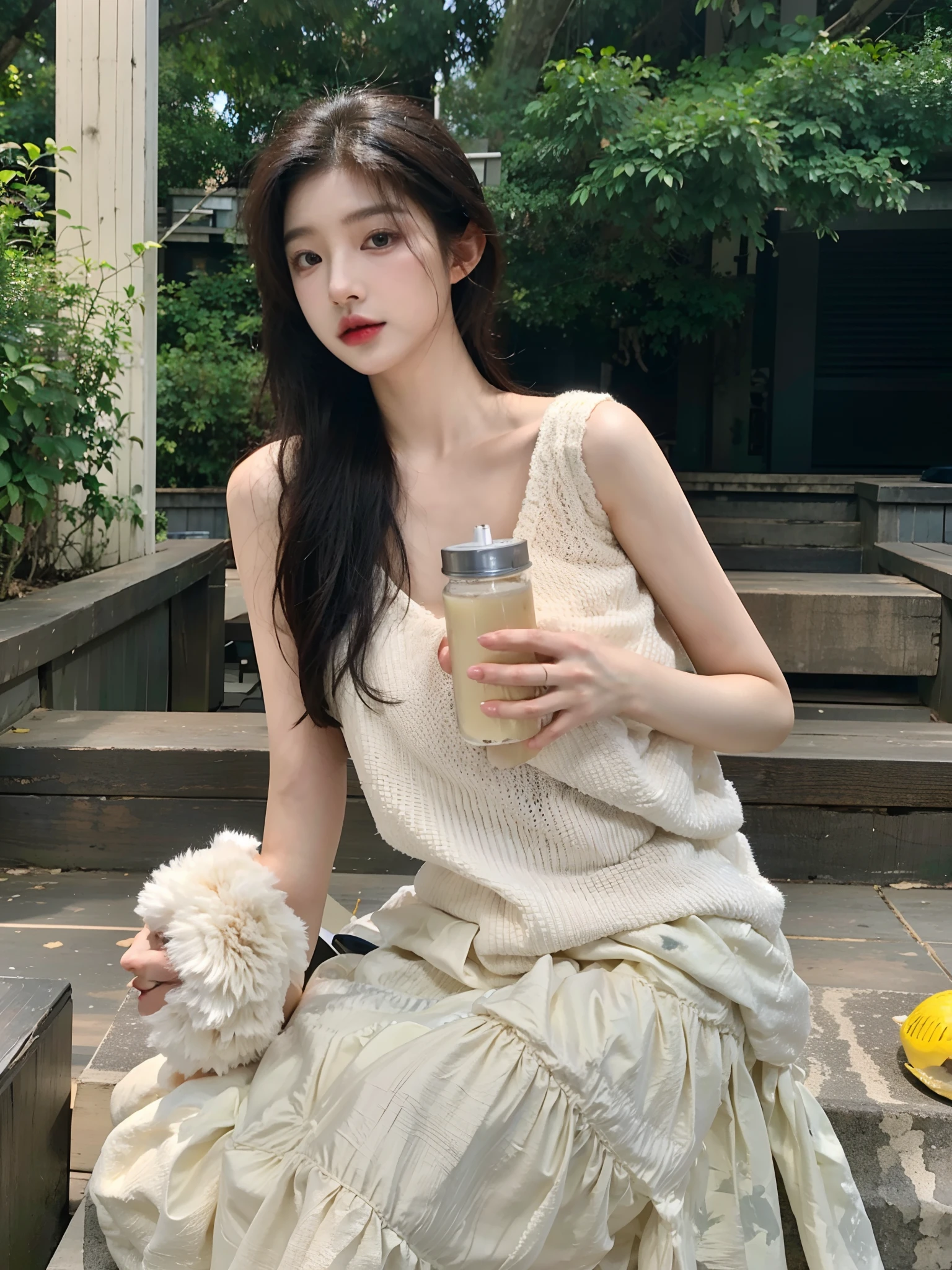 The Araki woman sat on the steps，Bring dog and drinks, bae suzy, Gorgeous young Korean woman, tzuyu from twice, korean women's fashion model, ulzzangs, Shin Jinying, beautiful Korean women, Beautiful young Korean woman, Choi Hyun-hwa, jaeyeon nam, shaxi, cute korean actress, female actress from korea