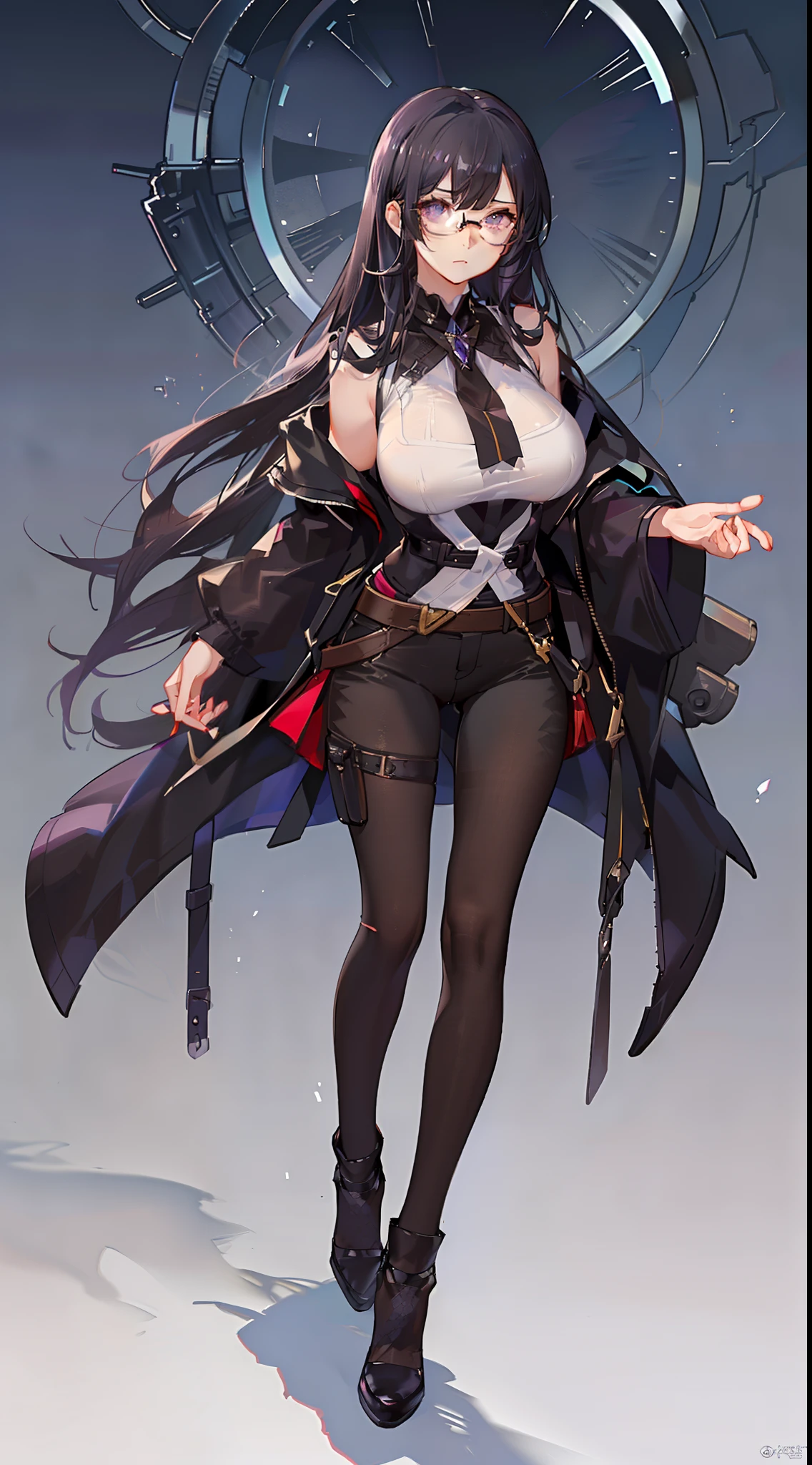(black hair, long hair:1.3), dominiq_de_sade, forehead, curvy, ((anatomically correct:1.3)), heavy breathing, huge breasts, epic art, fantasy, breast press, china dress, fur trim,1girl, weapon, sword, thighhighs, solo, blue_eyes, breasts, full_body, ponytail, bangs, jewelry, standing, dress, holding_weapon, gloves, holding, short_dress, looking_at_viewer, earrings, long_hair, closed_mouth, cleavage, white_legwear, (shaded face:1.2), hollow eyes, golden eyes, looking at viewer, (heavy breathing:1.2), expressionless, glaring eyes, simple background,