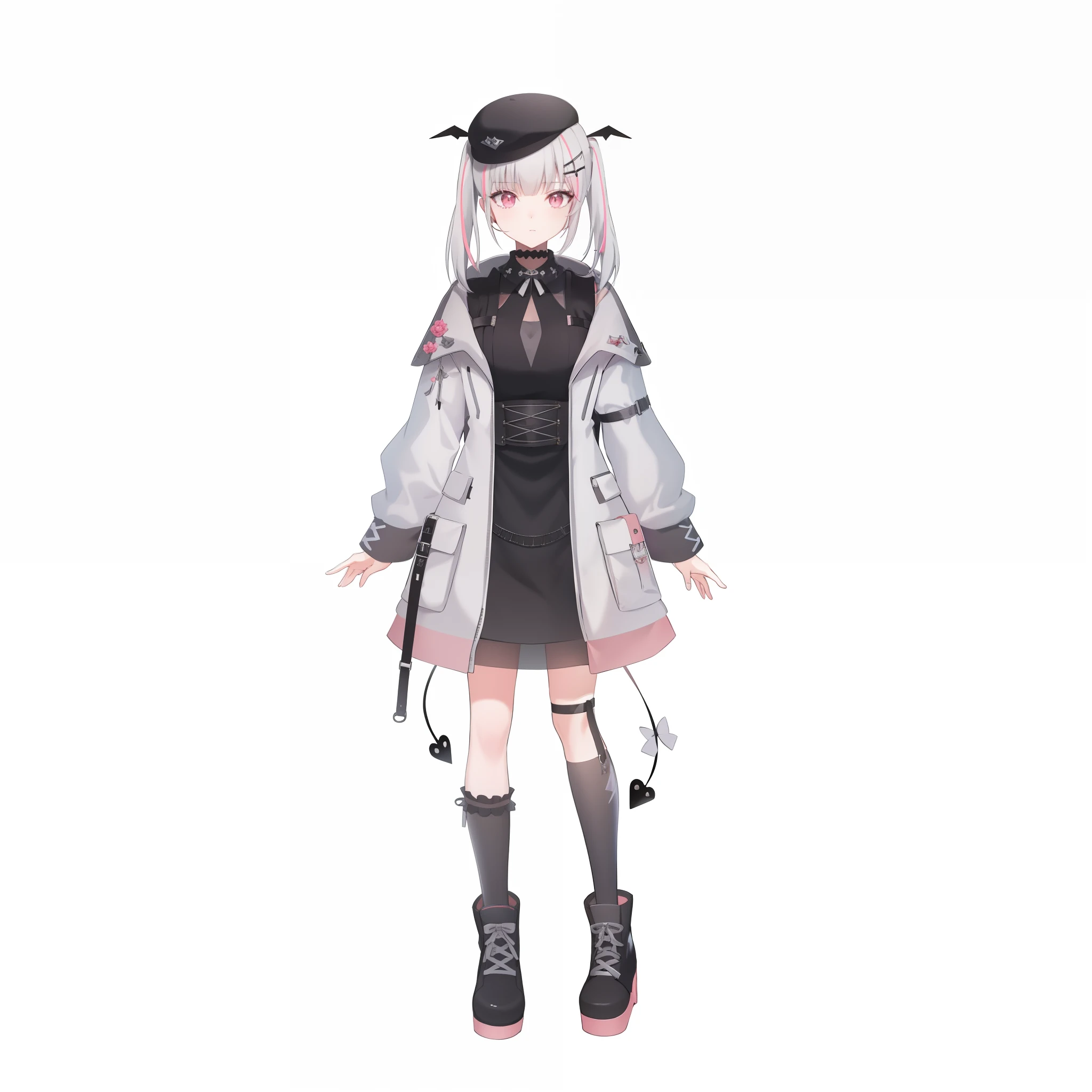 a close up of a person in a dress and a hat, Anime style. 8K, anime vtuber full body model, render of a cute 3d anime girl, anime styled 3d, live2d virtual youtuber model, Stylized anime, single character full body, anime stylized, girls frontline style, from arknights, 3d anime girl