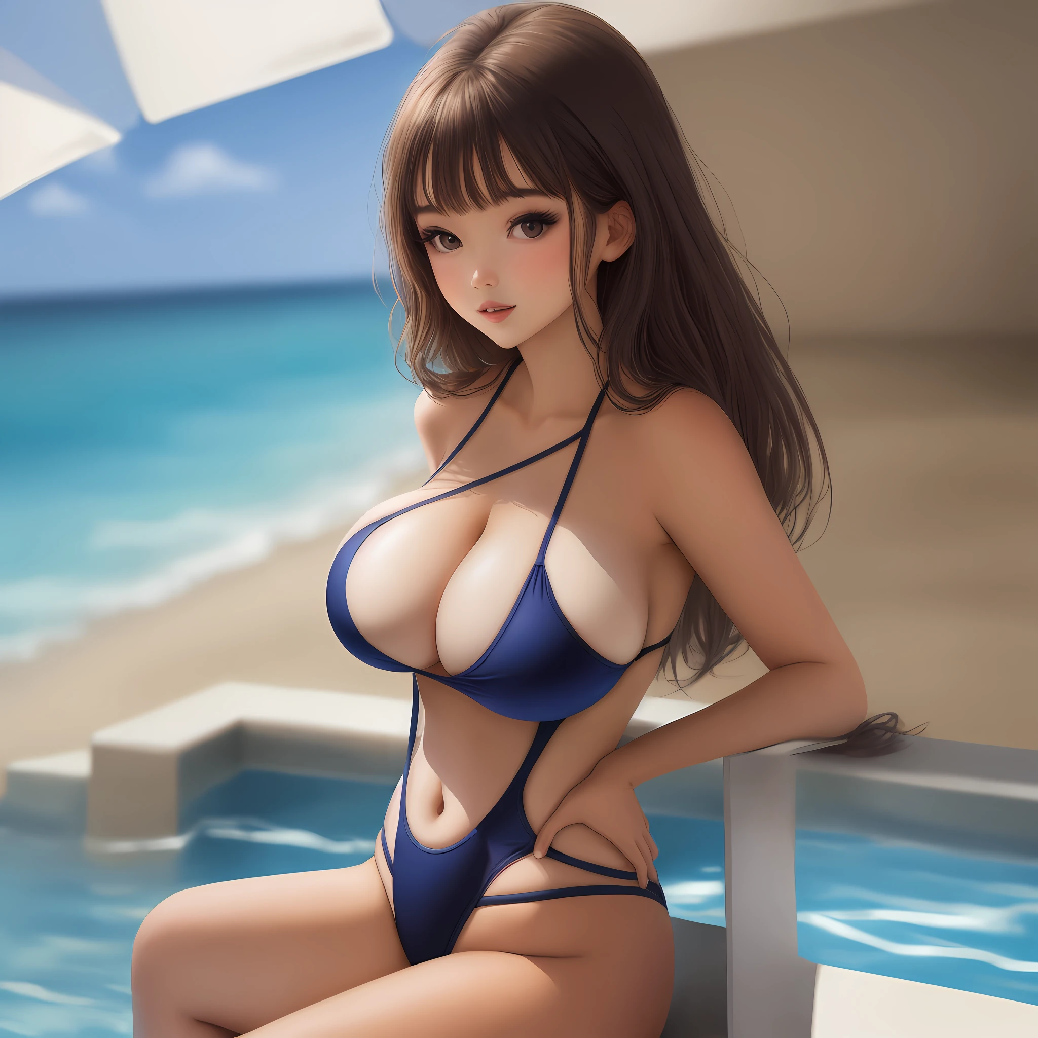 Swimsuit beauty Big breasts