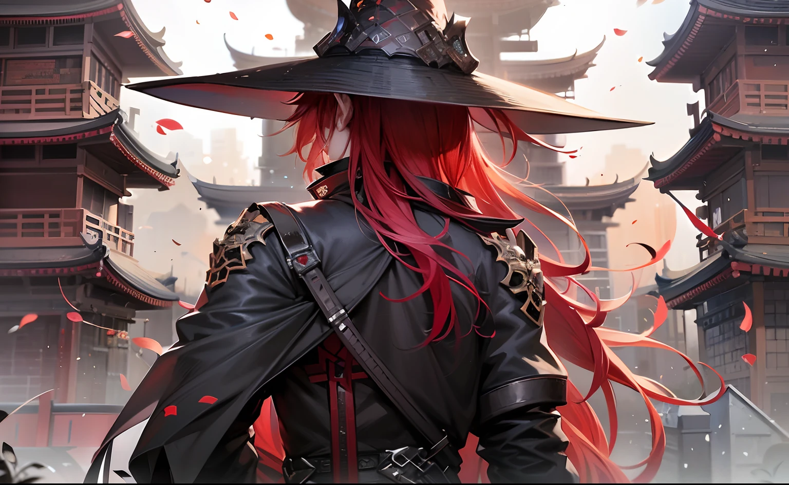 Anime - a style image of a woman with red hair and a hat, From Arknights, Detailed digital anime art, Badass anime 8 K, detailed anime character art, by Yang J, trending on artstation pixiv, 2. 5 D CGI anime fantasy artwork, Best anime 4k konachan wallpaper, handsome guy in demon killer art, Onmyoji detailed art
