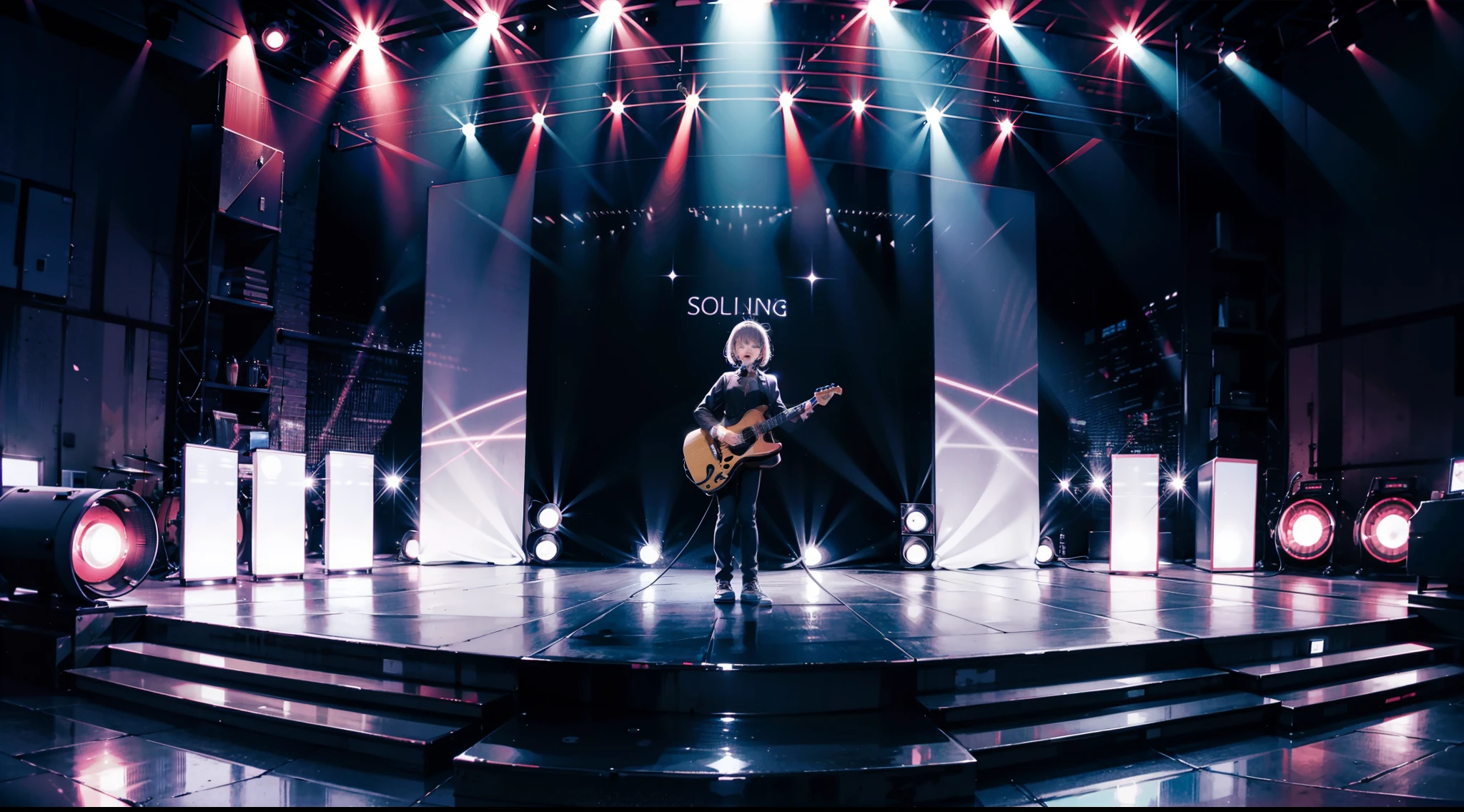 Singing stage without people