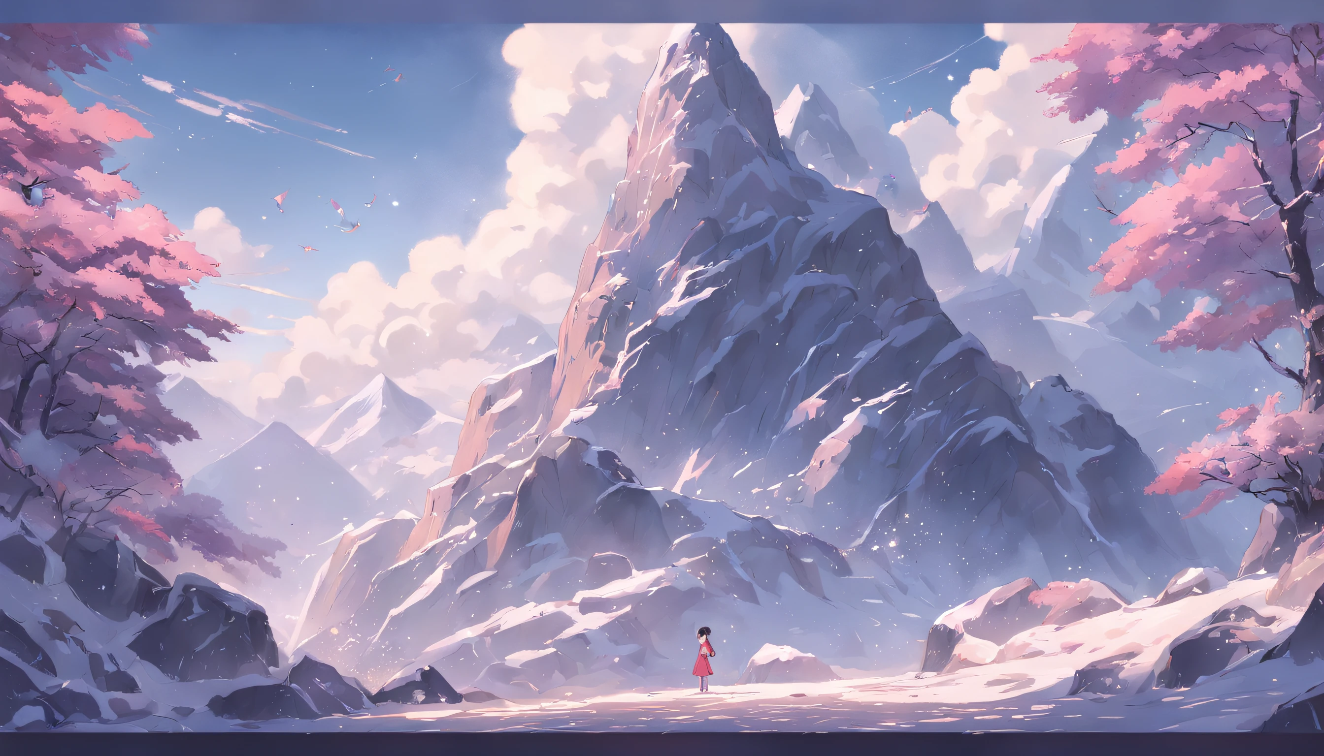 snow mountains,(the white tiger),mountain cliff