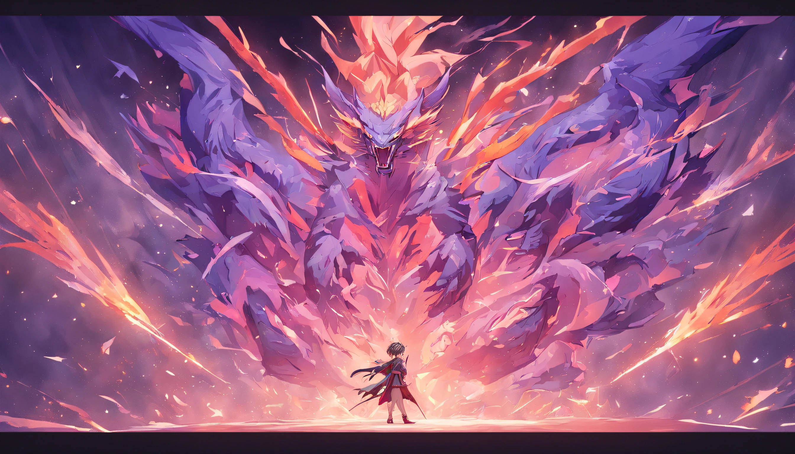(shoun),Hand-held bamboo cane,(Purple dragon),(Lightning danced in the air),(Lightning effect:1.5),Elongated dragon body,elevation,Faraway view,super detailing,best qualtiy,tmasterpiece,8K,Extremely detailed,Epic artwork