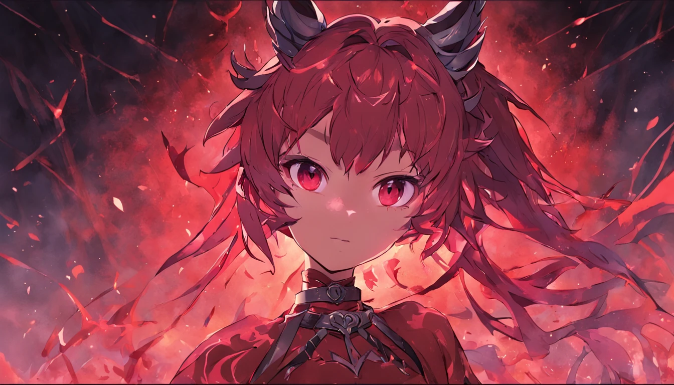 Tiefling, the woman in Baldur's Gate 3,with fair skin,The pupils are red