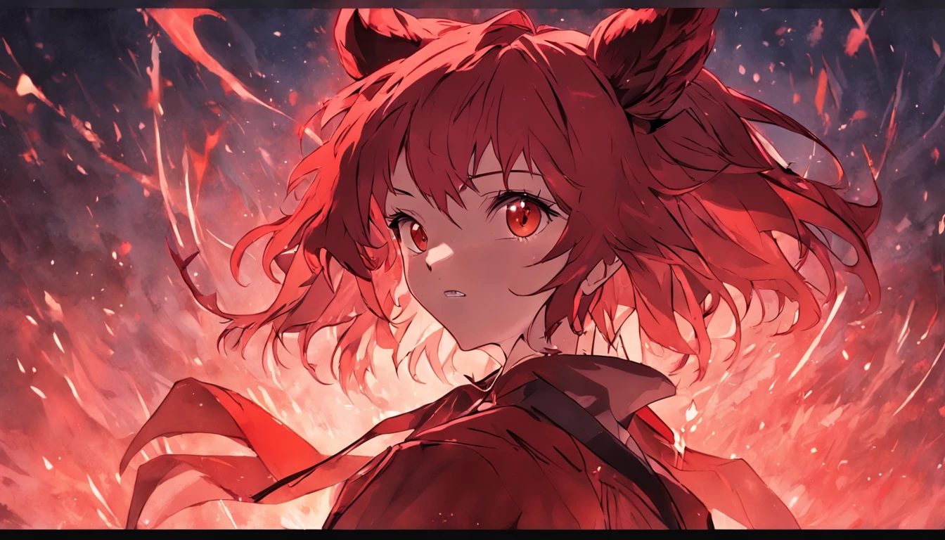 Tiefling, the woman in Baldur's Gate 3,with fair skin,The pupils are red