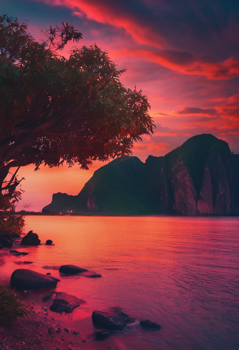 only beautiful scenery，beachside，Sunset