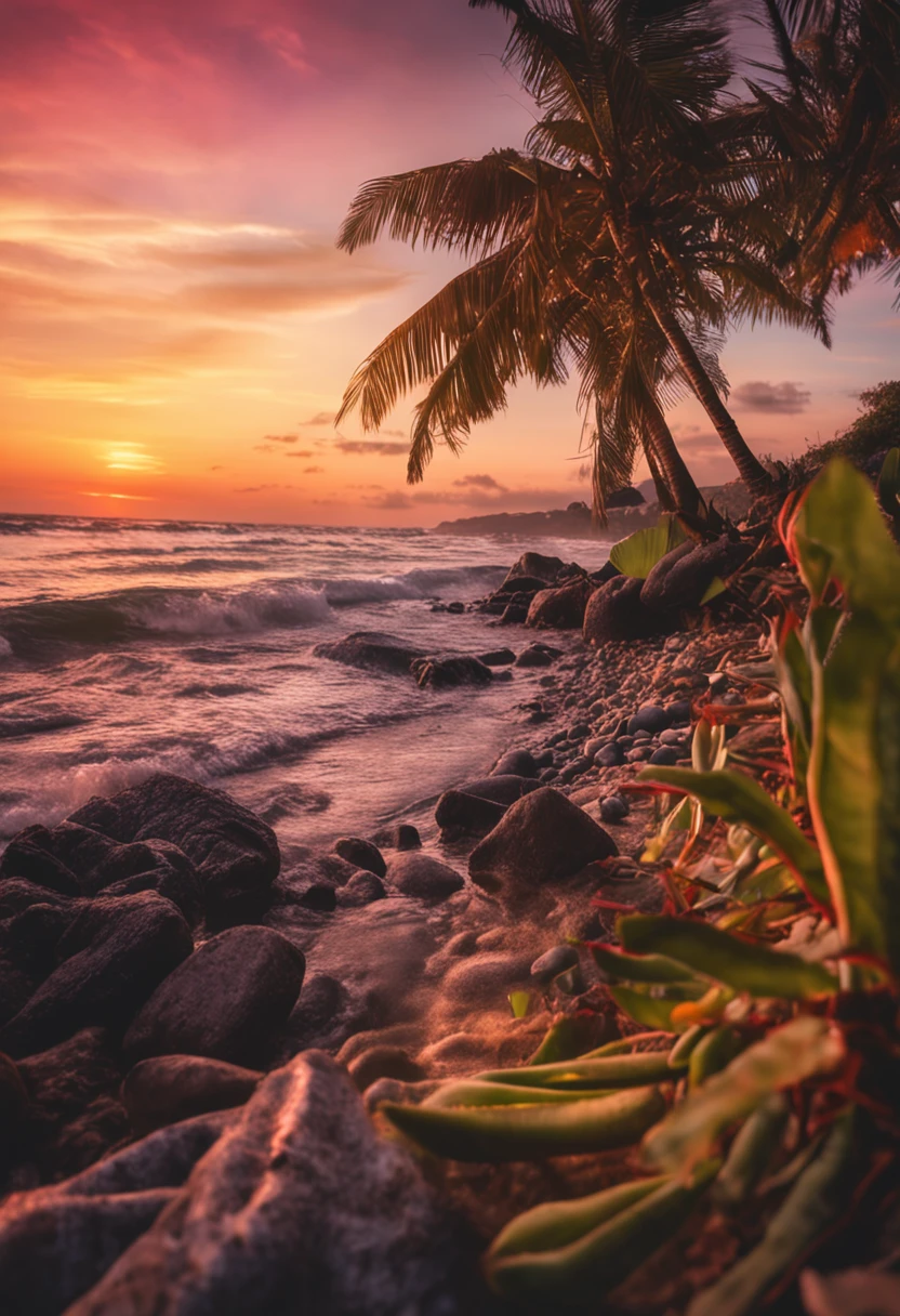 only beautiful scenery,beachside,Sunset