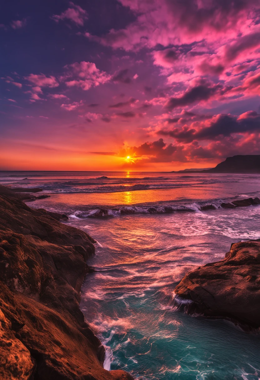 only beautiful scenery,beachside,Sunset