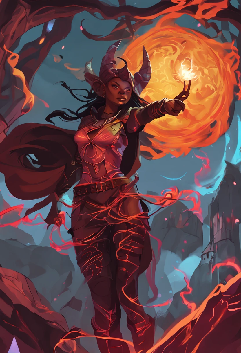 absurdres, 1girl, androgynous, cowboyshot, tachi-e, best aesthetics, dark skin, black hair, short hair, ahoge, bangs, yellow eyes, sparkling eyes, ethereal, butterfly hair ornament, elven ears, crescent moon, glowing butterfly, butterfly bowtie, flat chest, hooded shirt, flowing shirt, baggy pants, fae, pinwheel piercings, ethereal, dynamic pose, fantasy, magic, intricate, elegant, highly detailed, digital painting, artstation, smooth, sharp focus, illustration, soft shading, dynamic lighting, sfw, trending on artstation, adult female, casting a spell, good anatomy, medieval fantasy, gloomy atmosphere