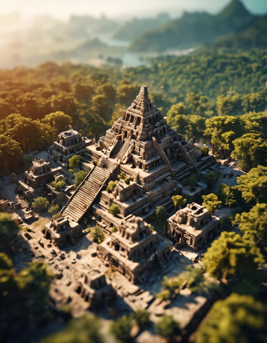 (tilt-shift), Maya city, Forest