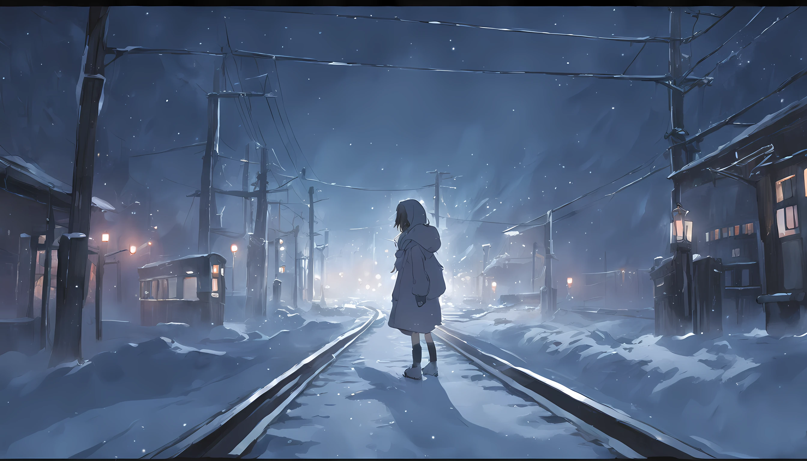 After passing through the long tunnel of the border, it was a snowy country. The bottom of the night turned white. The train stopped at the traffic light.
My daughter stood up from the seat on the other side and dropped the glass window in front of Shimamura. The cold air of the snow flowed in. She climbed out the window and shouted into the distance,
"Station length an, station length an"
The man who slowly stepped on the snow with the light turned down was wrapped over his nose with a lapel wrap and hat fur hanging over his ears.
When Shimamura looked out, wondering if it was already that cold, he saw that the barracks that looked like railway government buildings were scattered coldly at the foot of the mountain, and the color of the snow was swallowed up by darkness before he could go that far.