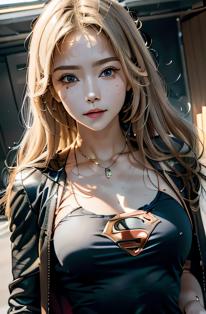 8K，Best quality at best，Real picture，Complicated details，A capital X on the chest，ultra - detailed，超高分辨率，Depth field，（真实感，Fidelity：1.2），tmasterpiece，European girl，Photo of Supergirl，（Bruises，grimy，torn laundry，Clothing that exposes，bloods:1.3), eBlue eyes, blond hairbl, long whitr hair, Tear the cloak, Tear pantyhose, super heroes, 独奏, suns, blue-sky, best qualtiy, realisticlying, realisticlying, (complexdetails:1.2), (exquisitedetails), (cinematric light), 清晰的线条, Clear focus, photorealiscic face, A detailed face, Unified 8K wallpapers, 超高分辨率, (真实感:1.4), looking at viewert