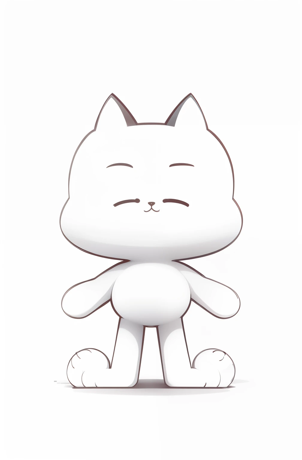 Anthropomorphic kittens,full bodyesbian,Cartoon IP,Big round eyes
