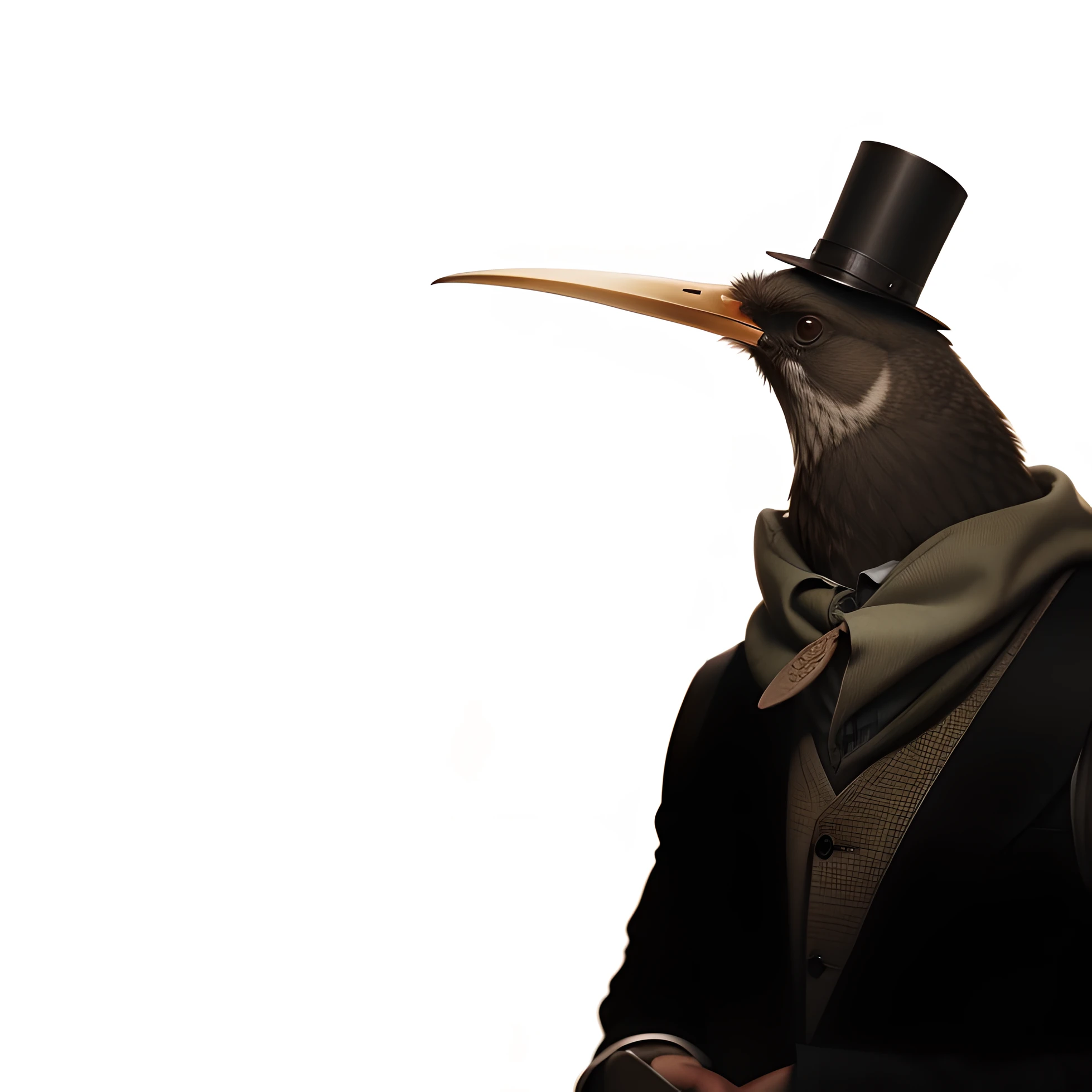 kiwi bird wearing a vest