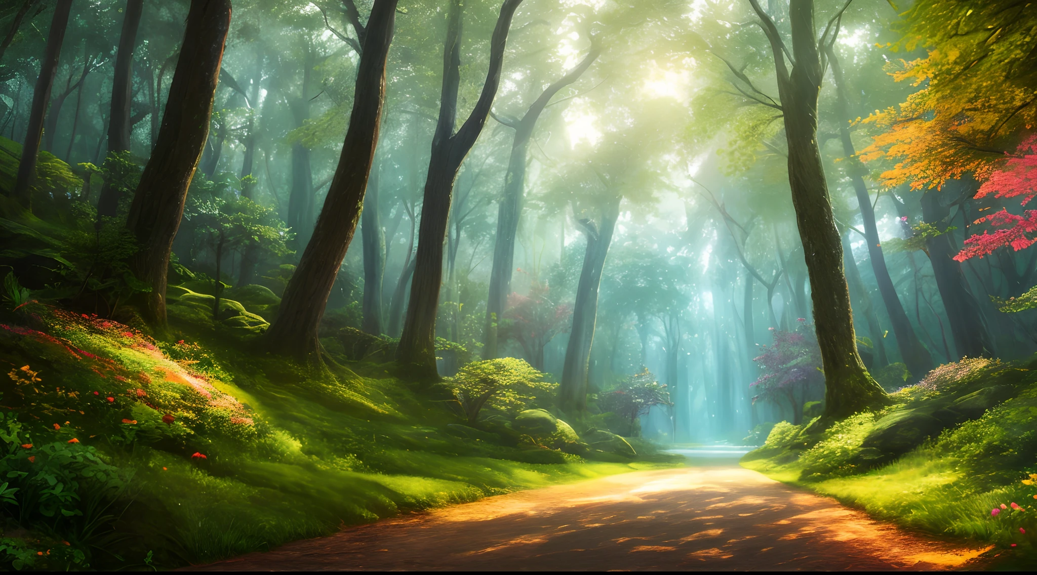 masterpiece, best quality, high quality,extremely detailed CG unity 8k wallpaper, An enchanting and dreamy scene of a fantasy forest, with towering trees, glowing mushrooms, and hidden fairy glens, creating a sense of mystique and enchantment, artstation, digital illustration, intricate, trending, pastel colors, oil paiting, award winning photography, Bokeh, Depth of Field, HDR, bloom, Chromatic Aberration ,Photorealistic,extremely detailed, trending on artstation, trending on CGsociety, Intricate, High Detail, dramatic, art by midjourney