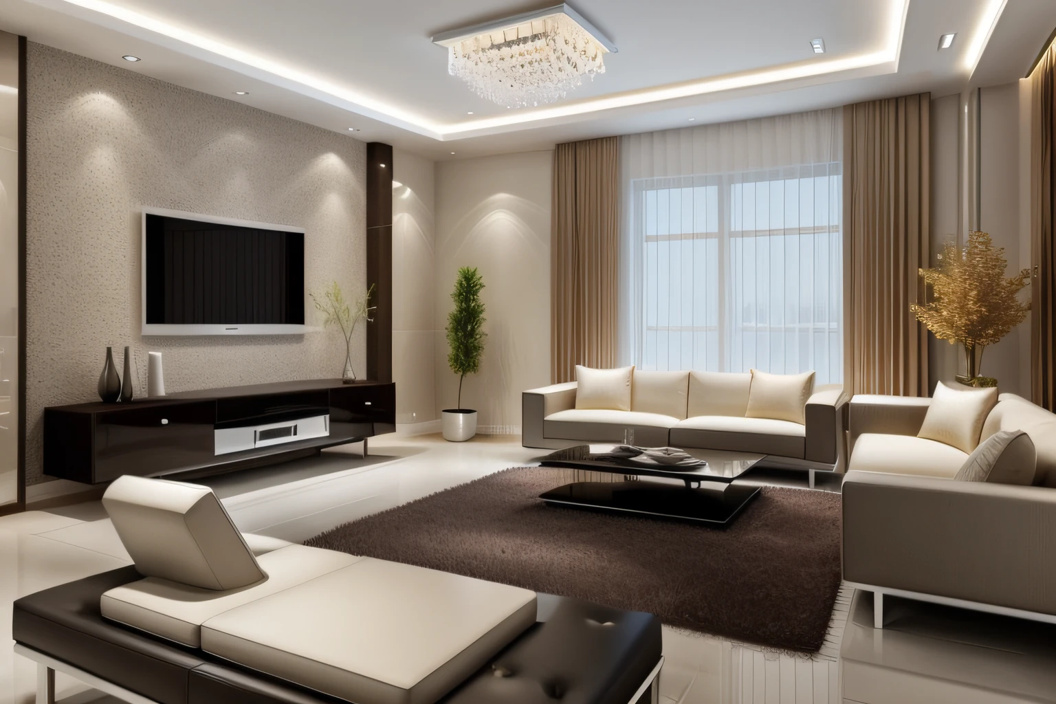 modern living room, neoclassic and modern mix, best quality, ultra realistic