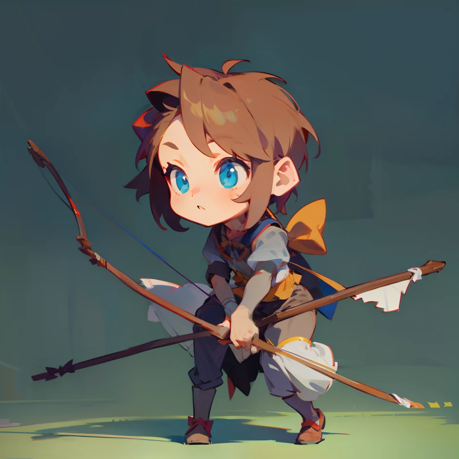 holding a bow