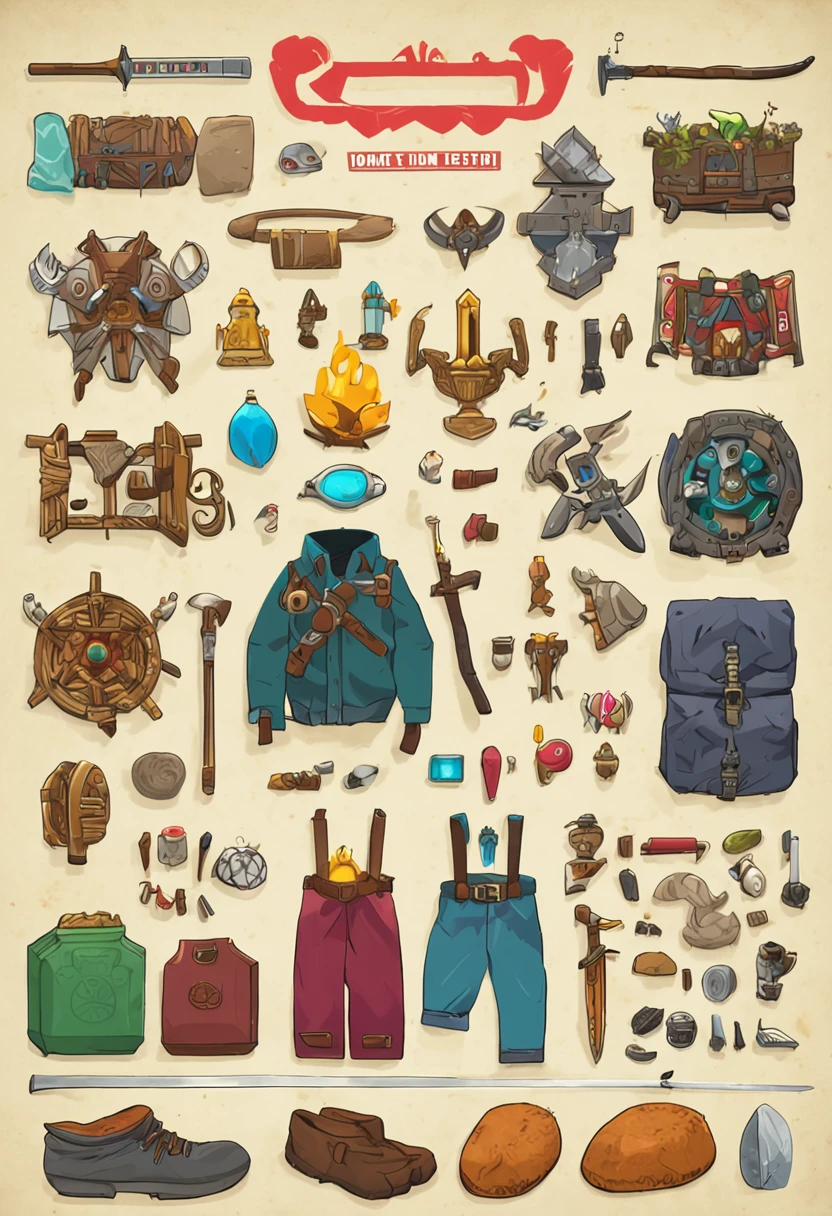 (knolling), tloz, the legend of Zelda, items