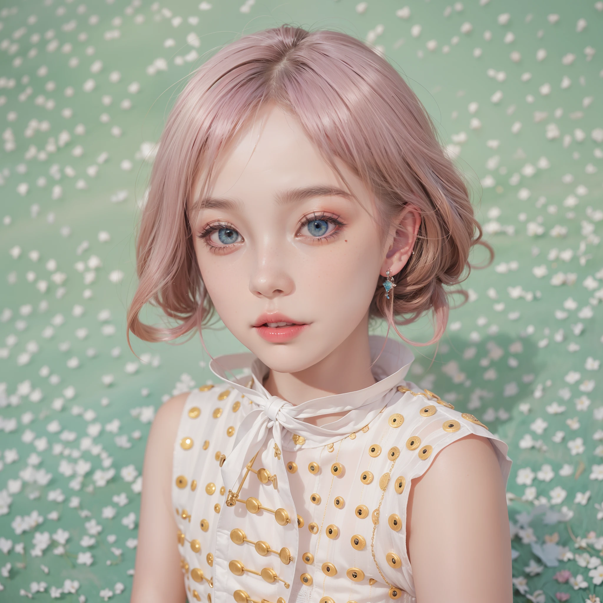 girl、Photo、Fantastical、Loretta Luxe:1.3, solid color、hitornfreckles、surrealism:1.3,