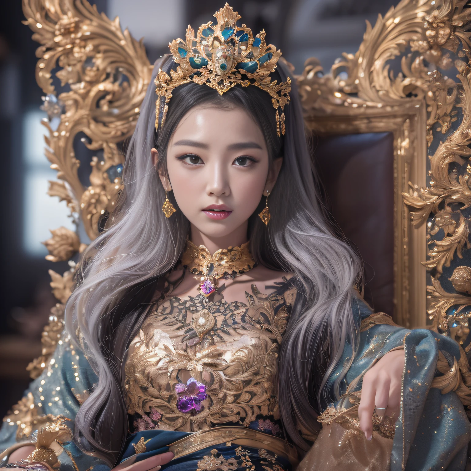 ((Best quality)), ((masterpiece)), (highly detailed), (ultra high resolution), 3D, beautiful, Chief Gangster woman with long black hair, wearing sexy kimono, sit at gangster chair, close up, tatto in the body, looking at camera, 8K, realistic, ultra masterpiece, dinamic style, dinamic pose