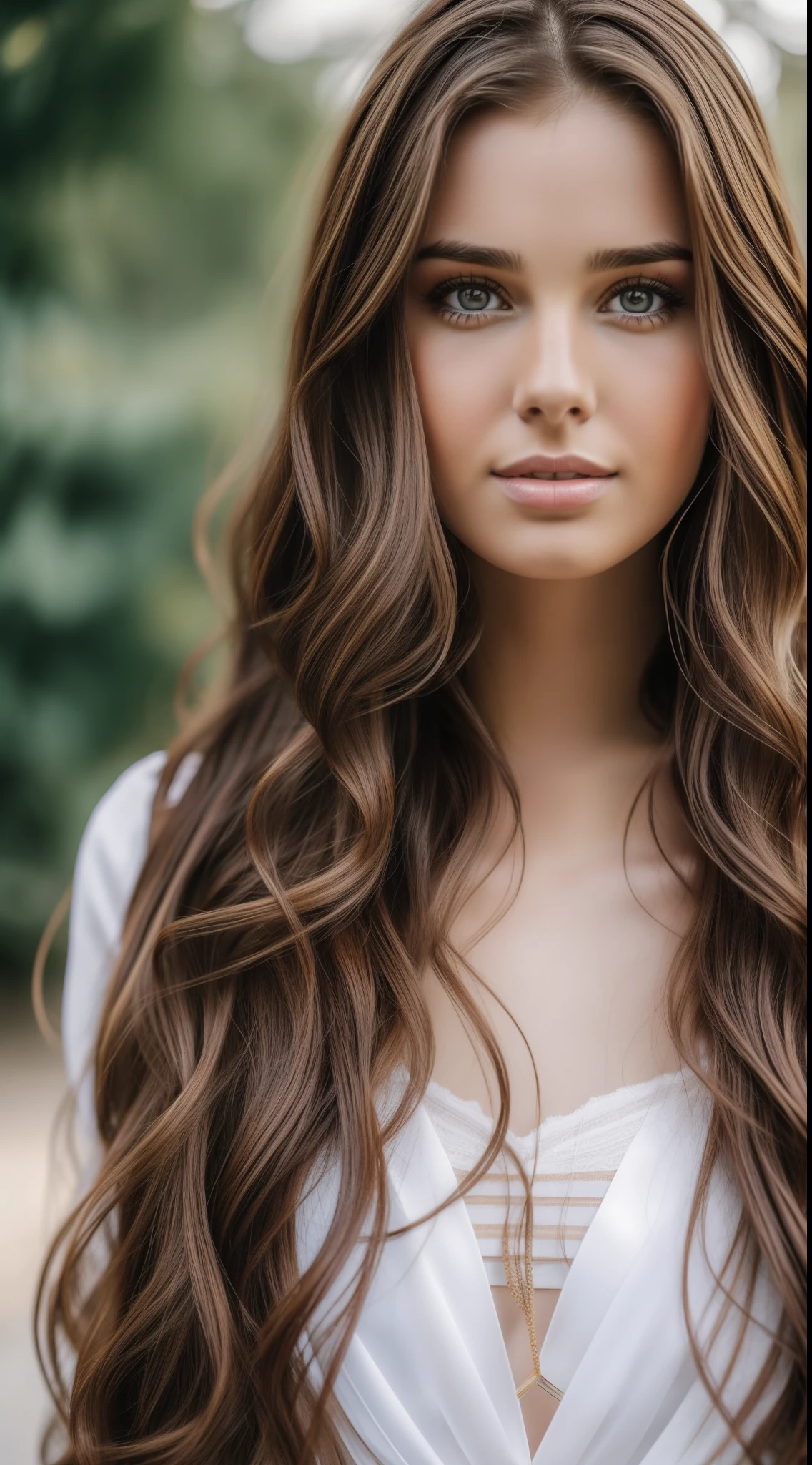 a close up of a person with long hair, girl with brown hair, attractive brown hair woman, brunette woman, portrait featured on unsplash, aenami alena, photo of young woman, beautiful female face, long wavy brunette hair, beautiful woman face, attractive young woman, young woman's face, long brunette hair, a cute young woman, beautiful feminine face