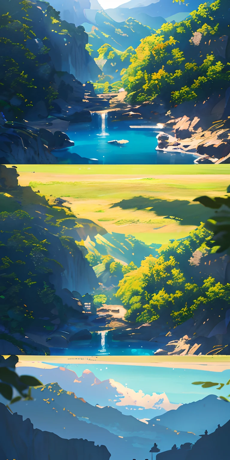 Masterpiece, best quality, (very detailed CG unity 8k wallpaper) (best quality), (best illustration), (best shadows) Nature', blue sea, light Tracking, super detailed, glare, cinematic light, soft light --v6
