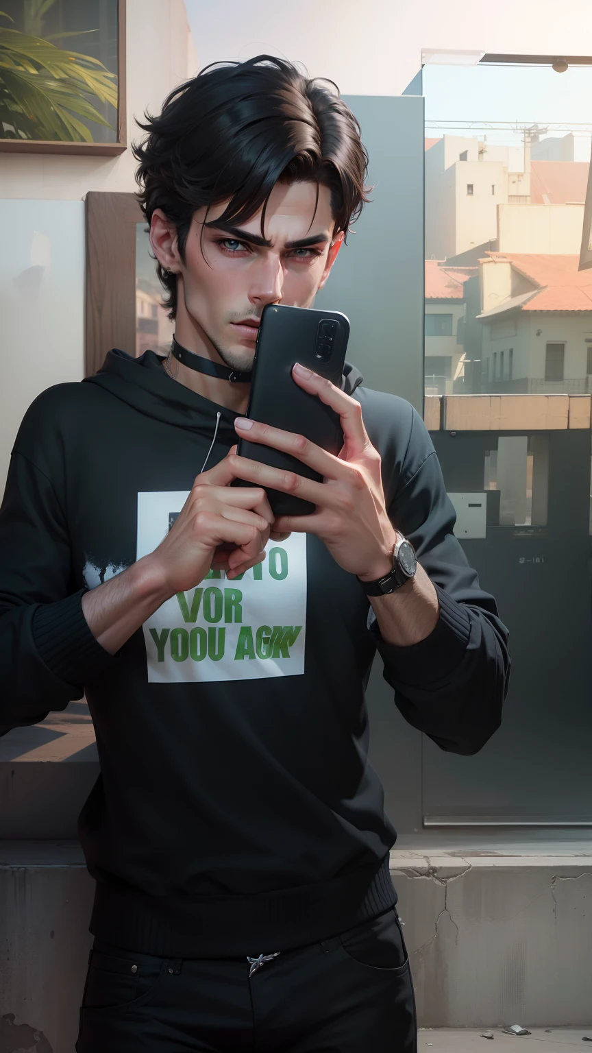 Handsome boy.8k ultra realistic and attitude.a villan