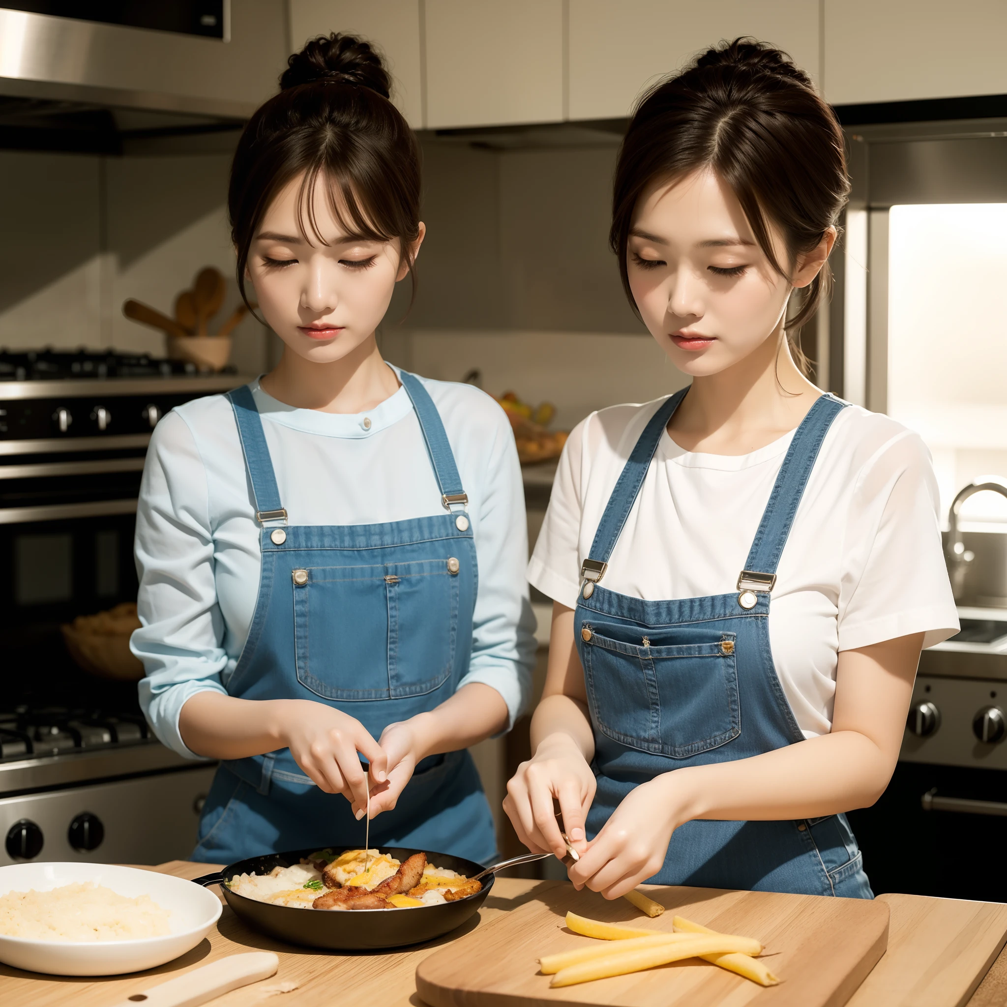 Beautuful Women,Cook,Bright light
