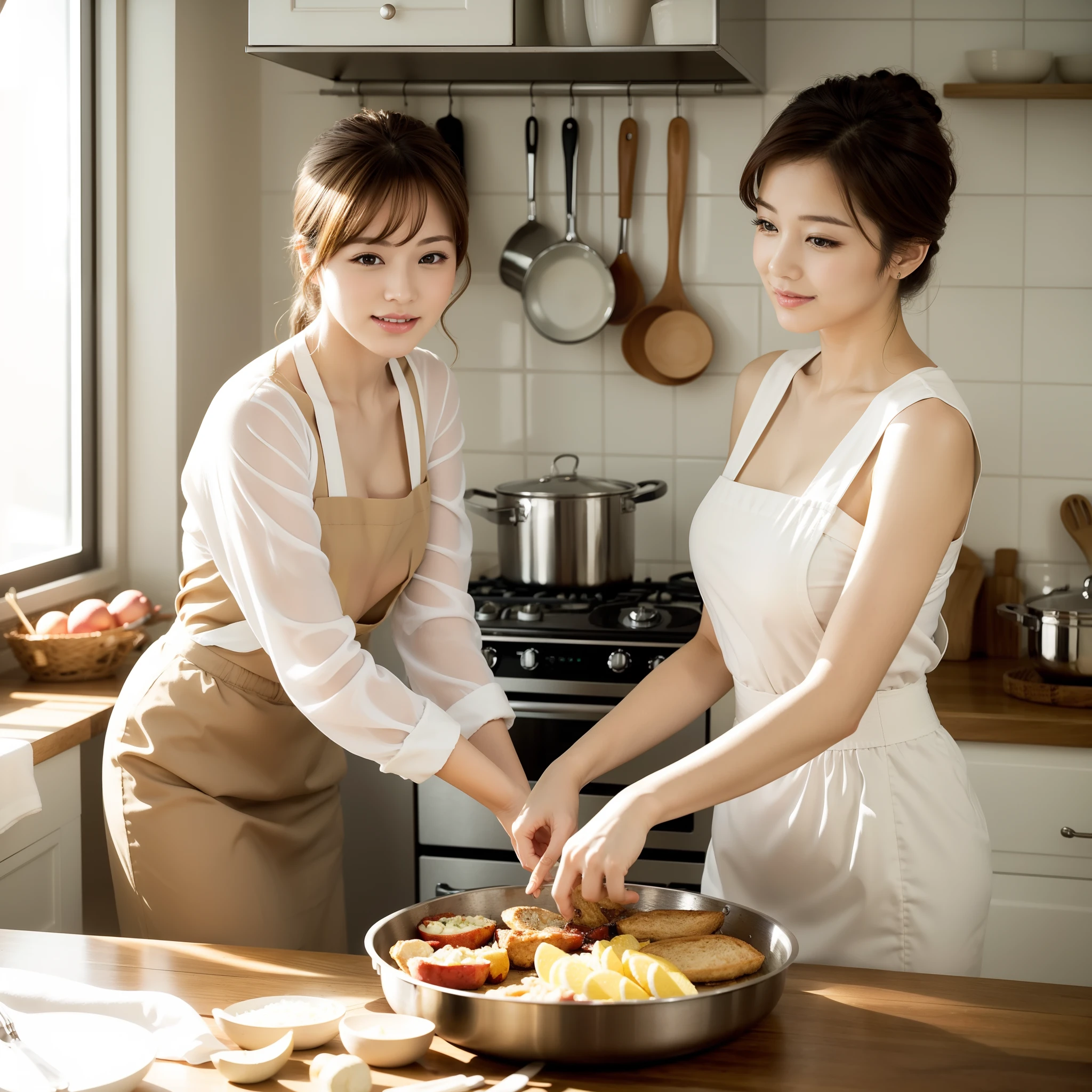 Beautuful Women,Cook,Bright light