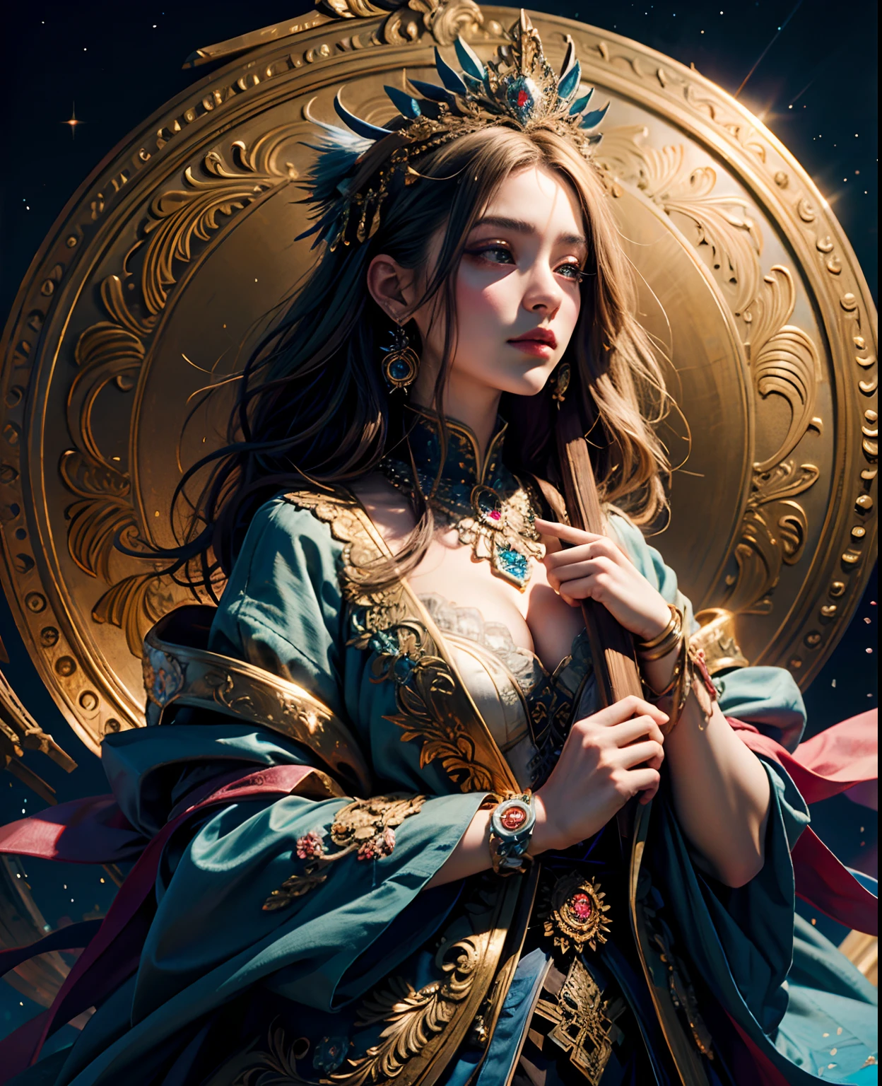 (masterpiece, top quality, best quality, official art, beautiful and aesthetic:1.2), (1girl), extreme detailed,(fractal art:1.3),colorful,highest detailed