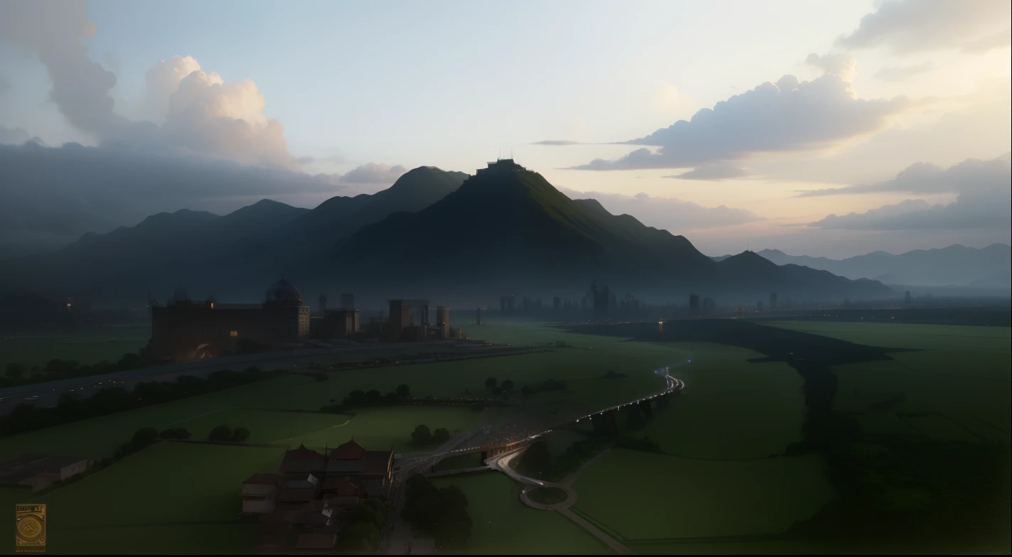((masterpiece)),((best quality)),((high detial)),((realistic,)) modern age city, flying airplanes, architectural streets, bazaars, Bridges, sunny days, steampunk, Filipino architecture