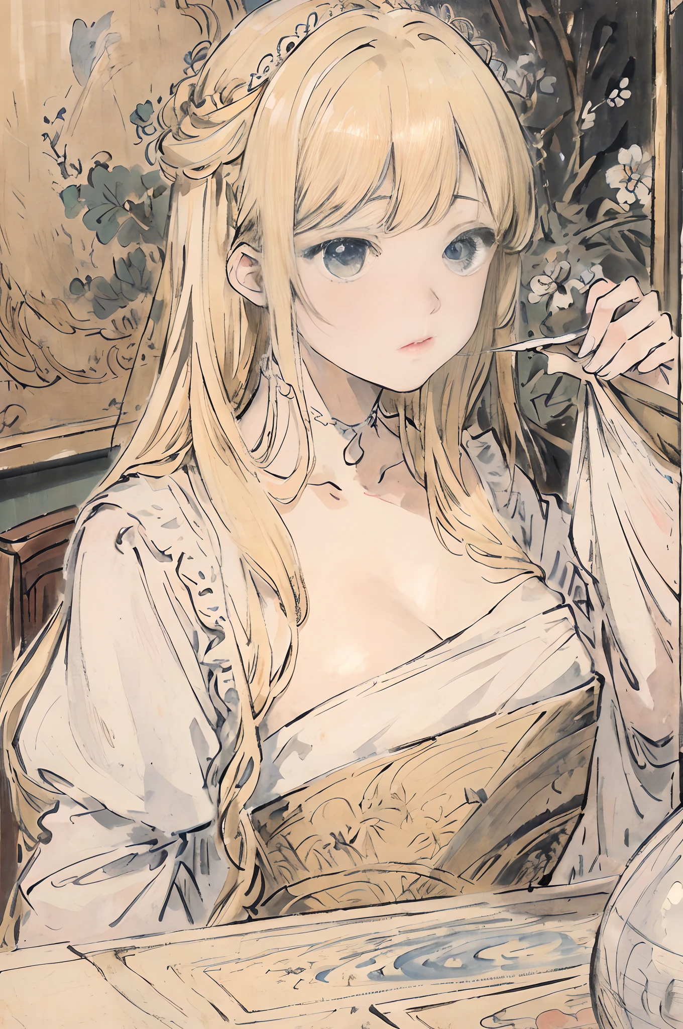 masterpiece, best quality, an extremely delicate and beautiful girl,an extremely delicate and beautiful, world masterpiece theater, ultra-detailed, highly detailed, best quality, blonde hair, highres, extremely detailed,1girl, best quality, illustration, looking at viewer, impasto, canvas, oil painting, realistic, realist ,real,