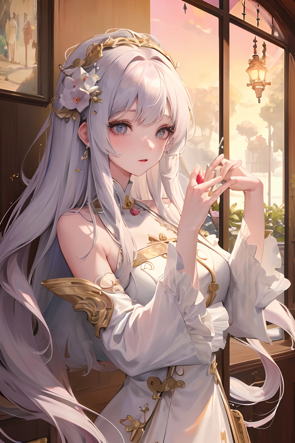 offcial art， Unity 8k壁紙， ultra - detailed， Beautiful and beautiful， tmasterpiece， best qualtiy， （Zen Buddhism， datura， Tangles， tangled）， （s fractal art：1.3） ， 1girll，， The is very detailed， dynamic angle， cowboy lens， The most beautiful form of chaos， ellegance， Fauvistdesign， vivd colour， romanticism lain， atmospurate， A note of ecstasy， Flow notes are visible
 Information