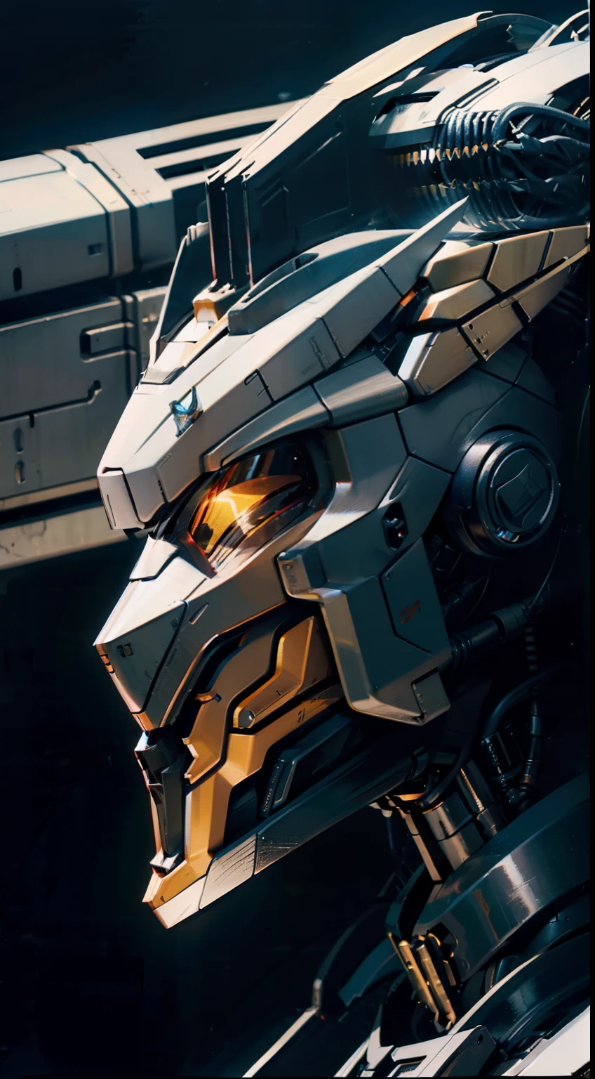 Close-up of robot type artwork on black background, well armored mech dragon, anime large mecha robot, pterodactyl mecha, concept art of omegamon, giant anime mecha, cool mecha style, sliver ice color reflected armor, modern mecha anime, with robot dragon head, From Arknights, mecha anime