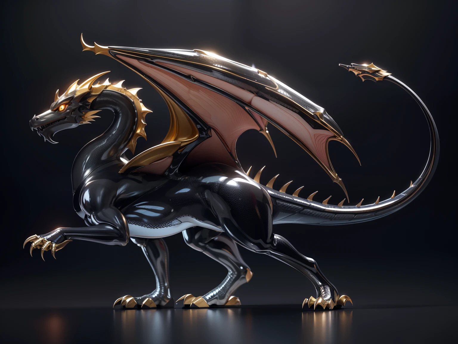 drak,Anthropomorphic dragons,The background is a snowy landscape,sunny clear sky,In the daytime,Wear clothing all over,latex suit,SFW version,detailed full body,full body detailed,highly detailed whole body,silver eyes full body,whole body picture,full body shooting hyper detail,Latex clothing,Hairy head,Gold eyes,Black body,black in color,scutes,detailed scale