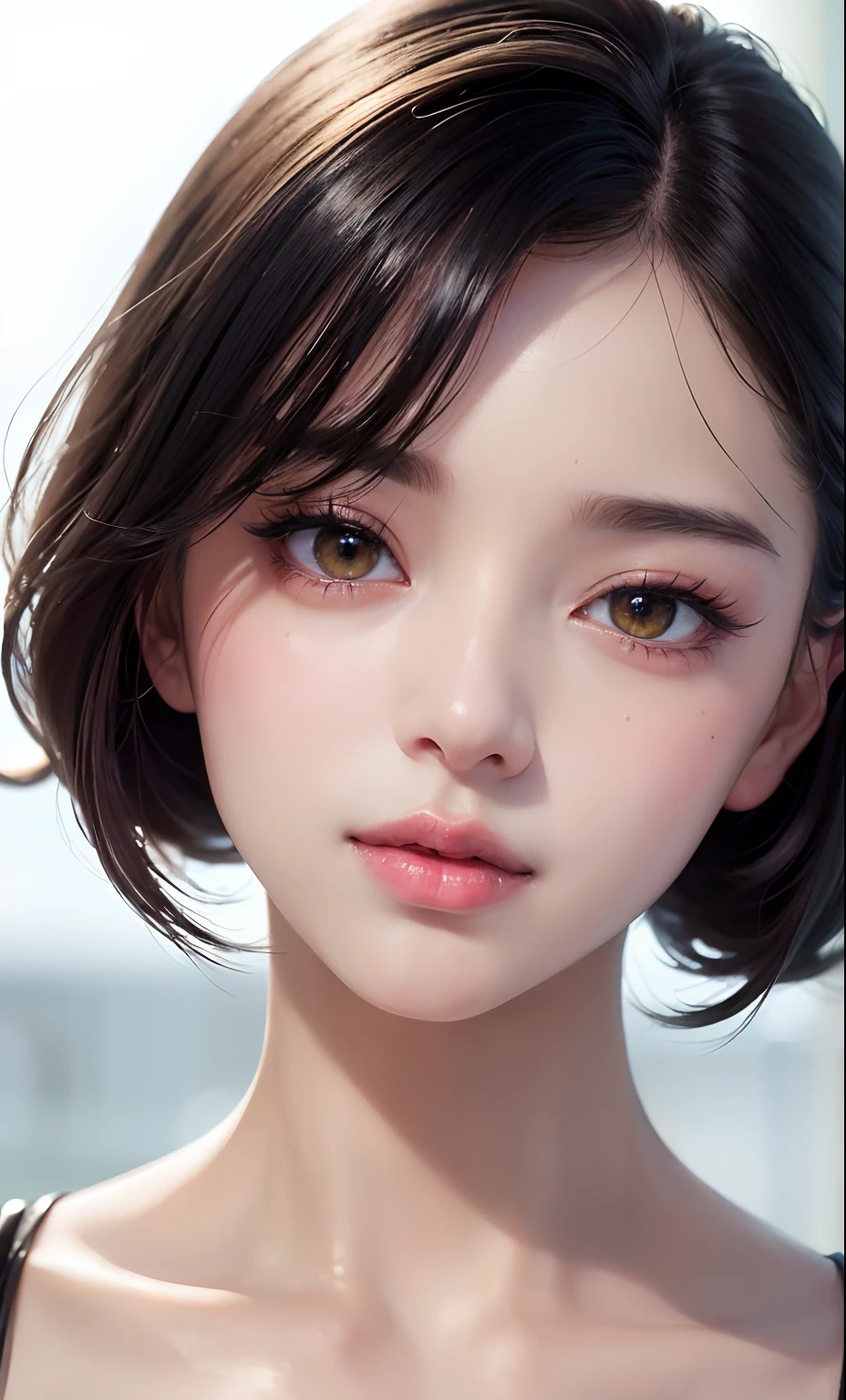 8k, RAW, best quality, ultra high res, 1girl, portrait, closeup, short hair, perfect lighting, bangs, standing, crying, shed tears, tears drop, tears on face, sad, innocent face, shining tears in eyes, ((closed lips)), glowing tears, glowing eyes, heartbroken innocent face,
,akinav1,