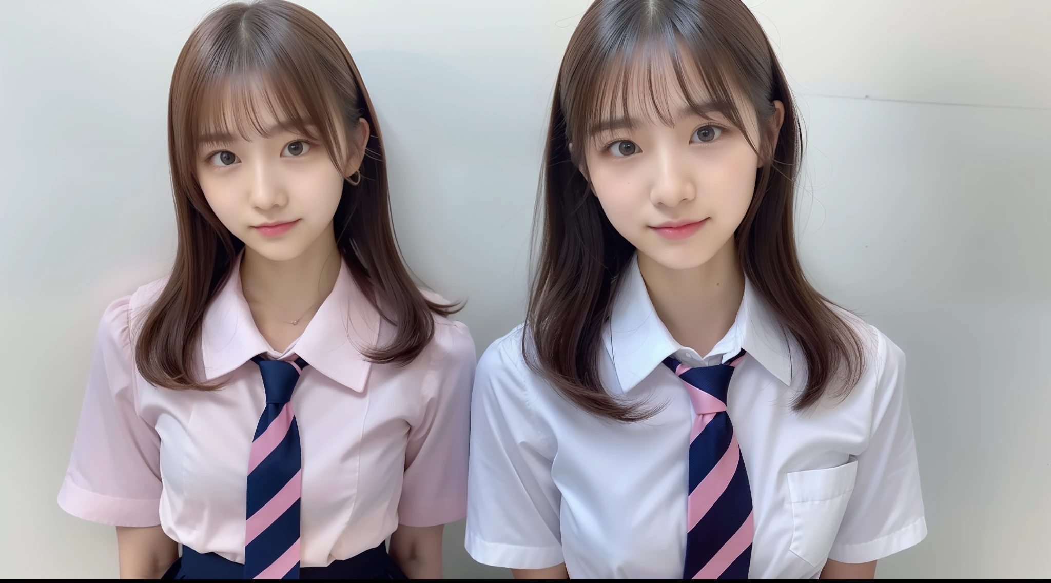 Miniskirt schoolgirl 18 years old pink tie and white shirt